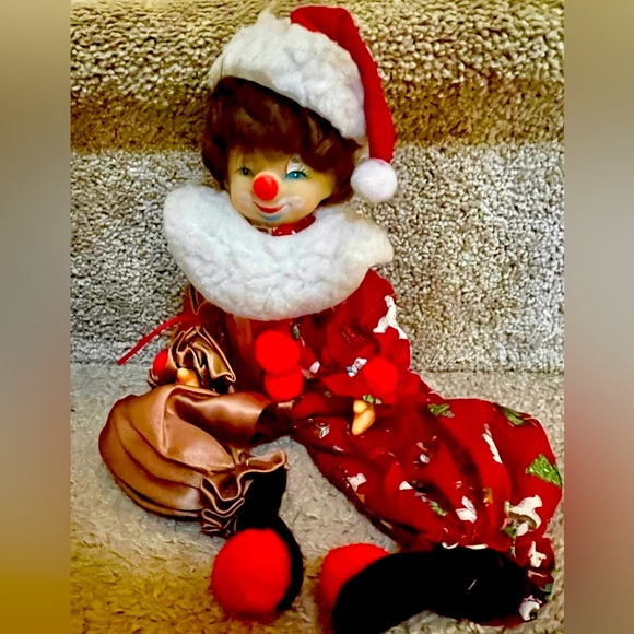 Other - Clown porcelain faced doll with vintage outfit